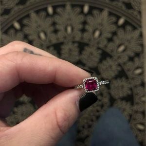 Pandora timeless elegance ruby ring size 6